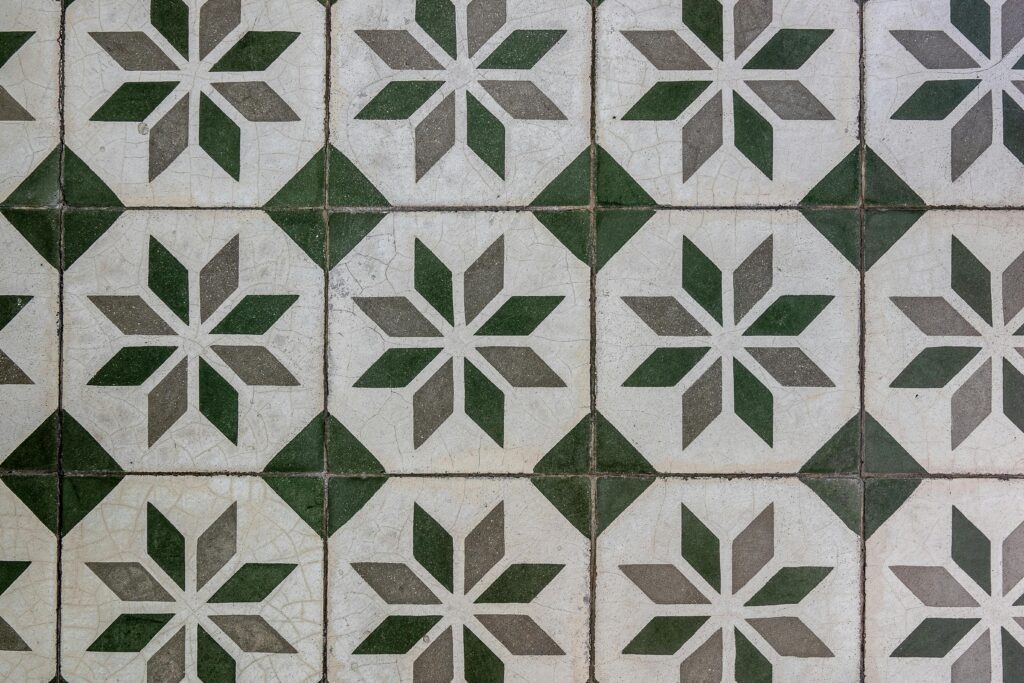 Mosaic tile border adding a decorative finish to a kitchen backsplash.