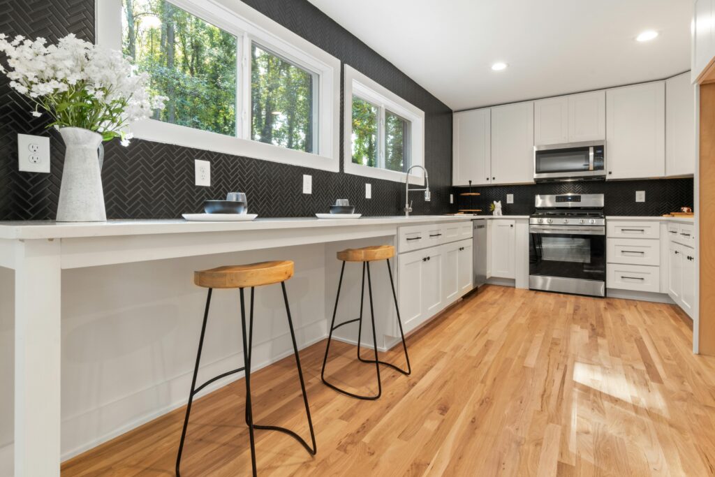 Budget-friendly kitchen upgrade with new cabinet knobs and freshly painted walls.