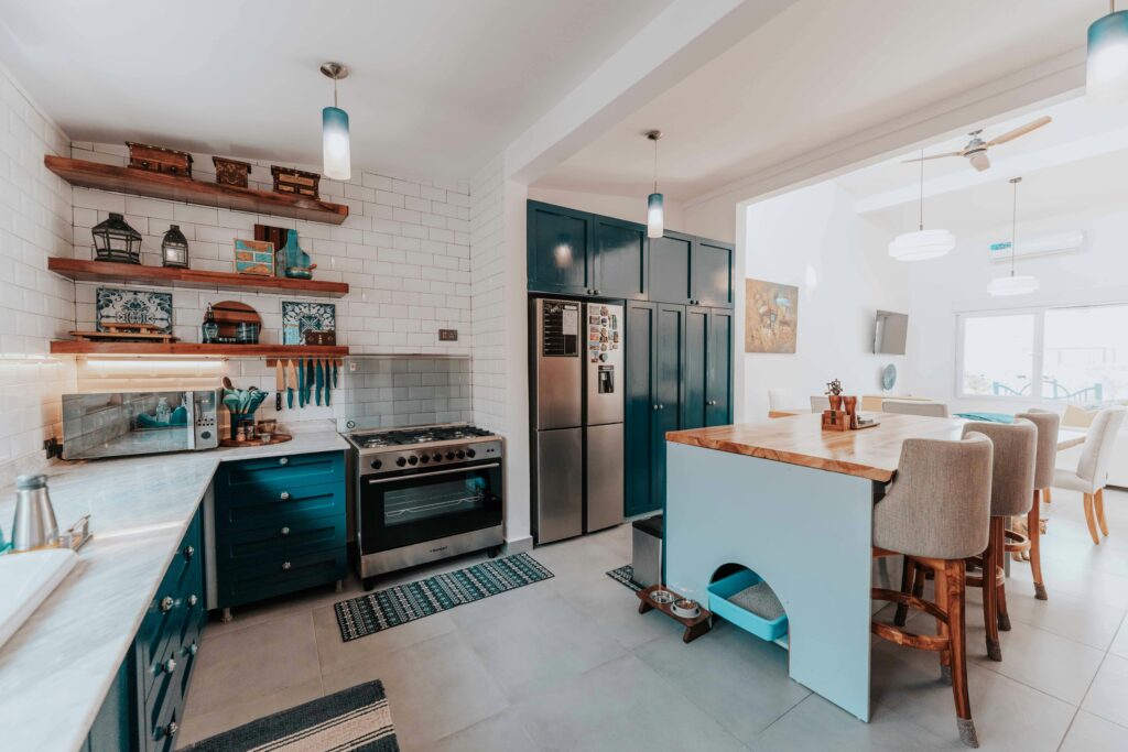 A sleek kitchen backsplash featuring elegant subway kitchen tiles in a glossy finish.